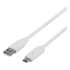 Mob. telefono kabelis DELTACO USBC-1009 USB 2.0, 1m, baltas