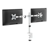 Dviejų monitorių stalinis laikiklis DELTACO GAMING WA86, 13"-32" ekranams, VESA 75x75/100x100, baltas / GAM-040-W