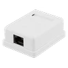 Neapsaugotas tinklo lizdas, UTP 1xRJ45, Cat6 DELTACO baltas / VR-217