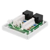 Neapsaugotas tinklo lizdas, UTP 2xRJ45, Cat6 DELTACO balta / VR-219