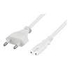 Neįžemintas maitinimo kabelis DELTACO CEE 7/16 iki IEC 60320 C7, 0,5m, max 250V/2.5A, baltas / DEL-109J-50