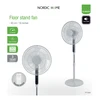 Ventiliatorius su stovu „Nordic Home“ FT-529, Baltos spalvos