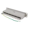 Panelė DELTACO 10", 12xRJ45, Cat6a, STP, 10Gbps, metalinė, pilka / 10-PATCH14