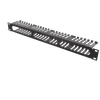 Panelė kabelis DELTACO 19 ", 1U, juoda / 19-24