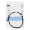 Patch kabelis DELTACO S/FTP Cat6, 1m, 250MHz, UV atsparus, juodas / SFTP-61UV
