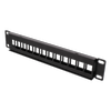 Patch panelė DELTACOIMP Keystone 10", 12 jungtys, juoda / 10-PATCH18