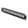 Patch panelė DELTACOIMP Keystone 10", 12 jungtys, juoda / 10-PATCH18