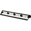 DELTACO 19 "komutacinė panelė, 24xRJ45, Cat6, UTP, 1U, 10Gbps, metalinė, juoda / PAN-112