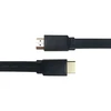 Plokščias High Speed HDMI kabelis DELTACO su Ethernet, 4K UHD, 3m, juodas / HDMI-1030F-K / R00100009