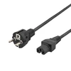 Prailginimo kabelis DELTACO 3m, įžemintas, tiesus IEC 60320 C15 į tiesų CEE 7/7, max 250V / 10A, juodas / DEL-117C