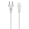 Prietaiso kabelis DELTACO įžemintas, tiesus CEE 7/7 į tiesų IEC 60320 C5, max 250V/2.5A, 2m, 3X0.75mm2, baltas / DEL-109NV