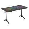 RGB žaidimų stalas DELTACO GAMING DT420 grūdintas stiklas, kabelių valdymas, puodelių ir ausinių laikiklis, juodas / GAM-150