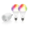 Rinkinys DELTACO SMART HOME išmanusis kištukas ir 2x RGB LED lemputės / SH-KIT01