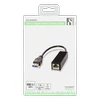 Šakotuvas DELTACO 1xRJ45, 1xUSB 3.0, juodas / USB3-GIGA5