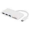Šakotuvas DELTACO, USB 3.1, 2xUSB-C, baltas / USBC-HUB