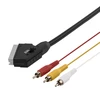 SCART kompozitiniam video DELTACO su jungikliu, 2m, juoda / DEL-129-K / 00220001