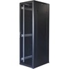 Spinta TOTEN System G, 19", 42U, 600x1000, perforuotos priekinės durys, perforuotos galinės durys, 800kg apkrova, juoda / 19-G6042PP