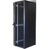Spinta TOTEN System G, 19", 42U, 600x1000, perforuotos priekinės durys, perforuotos galinės durys, 800kg apkrova, juoda / 19-G6042PP