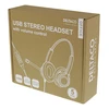 Stereo ausinės DELTACO OFFICE USB, suderinamos su Teams ir Webex, garsumo valdymas, triukšmą mažinantis mikrofonas, juodos / DELO-0652