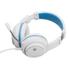 Stereo žaidimų ausinės DELTACO GAMING Baltas LINE skirtos PS5, 2 m laidas, 40 mm elementas, balta / mėlyna / GAM-127-W