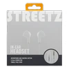STREETZ ausinės, su mikrofonu, 3.5mm, baltos HL-W103