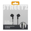 STREETZ ausinės, su mikrofonu, 3.5mm, juodos HL-W102