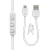 STREETZ „Stay-į ausis įkišamos“ BT5,0 ausinės su mikrofonu ir valdymo mygtukais, baltos HL-BT304