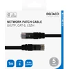 Tinklo kabelis DELTACO U/UTP Cat6, 1m, juodas / TP-61S-K / 00210006