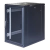TOTEN System G, 19 "spintelė, 18U, 600x1000, perforuotos priekinės durys, 800kg, juodas 19-G6018PP