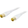 Inline TV antenos kabelis DELTACO, 1m, baltas / AN-101