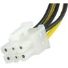 Adapteris kabelis DELTACO 2x4 pin, 6-pin PCI-Express, 0.25m / SSI-45