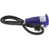 Adapterio kabelis DELTACO CEE 16A, CEE lizdas į CEE7/7 kištuką, naudojamas lauke IP44, 1m, juodas / GT-984
