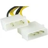 Adapteris kabelis DELTACO 2x4 pin, 6-pin PCI-Express, 0.25m / SSI-45