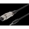 Adapteriai DELTACO XLR į 3.5mm, 1.5m, 3-kontaktų XLR, juodas / XLR-2000