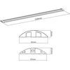 Aliuminis kabelių dangtelis DELTACO OFFICE 1104 x 92 mm, sidabrinis / DELO-0205