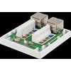 Apsaugoto tinklo lizdas,UTP 2xRJ45, Cat6 DELTACO baltas / VR-218