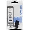 Cat6 "Keystone" jungtis, neekranuota, 2xRJ45, plastikinė, 180 DELTACO juoda / MD-125