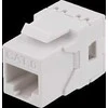 Cat6 "Keystone" jungtis, LSA / 110 jungtis, plastikinis, 180 DELTACO baltas / MD-118