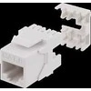 Cat6 "Keystone" jungtis, LSA / 110 jungtis, plastikinis, 180 DELTACO baltas / MD-118