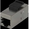 DELTACO Cat6 "Keystone" jungtis, ekranuotas, 2xRJ45,, 180, Metalinis / MD-126