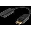 DELTACO DP į HDMI adapteris, dviejų režimų (DP ++), 3840x2160 prie 60Hz, 0.2m, juodas / DP-HDMI43