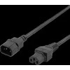 DELTACO kabelis IEC C15 - IEC C14, 3m, juodas DEL-116C