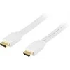 Baltas plokščias HDMI laidas 0.5m