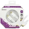 DELTACO plokščias HDMI kabelis, 4K, UltraHD in 60Hz, 2m, baltas / HDMI-1020H-K