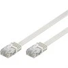 DELTACO U / UTP Cat6 jungiamasis kabelis, plokščias, 2m, 250MHz, baltas / TP-62V-FL