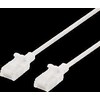 DELTACO U / UTP Cat6a jungiamasis kabelis, 3.5mm, 0.5m, 500MHz, LSZH, baltas / UUTP-1018