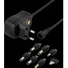 DELTACO universalus maitinimo šaltinis 100-240 V, 3-12 V, 600 mAh, 6 antgaliai PSR-06A