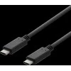 DELTACO USB 2.0 USB-C - USB-C krovimo kabelis, 3A, 3m, juodas / USBC-2003