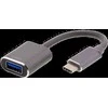 DELTACO USB-C 3.1 Gen 1 to USB-A OTG Adapteris, aliuminis, pilkas / USBC-1279