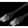 DELTACO U/UTP Cat6 patch kabelis, 0.3m, 250MHz, LSZH, juodas / TP-603S
